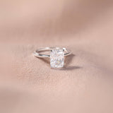 Load image into Gallery viewer, 925 Sterling Silver 3.5ct Radiant Cut Moissanites Engagement Ring