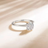 Load image into Gallery viewer, 1.5ct Round Cut Moissanite Solitaire Engagement Ring