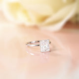 Load image into Gallery viewer, 925 Sterling Silver 3.5ct Radiant Cut Moissanites Engagement Ring