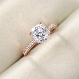 Load image into Gallery viewer, 925 Silver 4ct Moissanite Engagement Ring