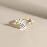 Load image into Gallery viewer, 3CT Radiant Cut Sterling Silver Engagement Moissanite Ring