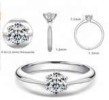 Load image into Gallery viewer, 1.5ct Round Cut Moissanite Solitaire Engagement Ring