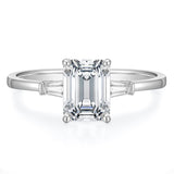 Load image into Gallery viewer, 3.5CT Emerald Cut Moissanite Engagement Ring