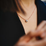 Load image into Gallery viewer, 925 Sterling Silver Rose Gold Plated Round Cut 1.5 Carat Cubic Zirconia Pendant Necklace