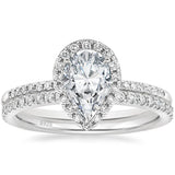 Load image into Gallery viewer, Ringsmaker 925 Sterling Silver Teardrop Bridal Rings Sets Cubic Zirconia Women Wedding Bands