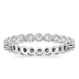 Load image into Gallery viewer, Ringsmaker 925 Sterling Silver Ring Round Cubic Zirconia Women Stackable Eternity Ring