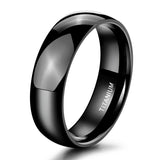 Load image into Gallery viewer, Ringsmaker 6mm Black Titanium Ring Dome High Polished Man Women Wedding Bands