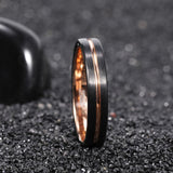 Load image into Gallery viewer, Ringsmaker 4mm Tungsten Carbide Ring Men Women Thin Groove Rose Gold Color Engagement Ring