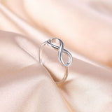 Load image into Gallery viewer, Ringsmaker 925 Sterling Silver Infinity Knot Rings Women Wedding Bands