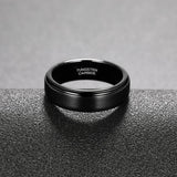 Load image into Gallery viewer, Ringsmaker 6mm Black Tungsten Carbide Ring Brushed Ring Men Women Wedding Bands