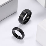 Load image into Gallery viewer, Ringsmaker 8mm Black Tungsten Carbide Ring Brushed Ring Men Women Wedding Bands