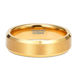 Load image into Gallery viewer, Ringsmaker 6mm 24K Gold Plated Tungsten Rings For Men Brushed Wedding Bands