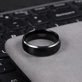 Load image into Gallery viewer, Ringsmaker 8mm Black Polished Tungsten Carbide Rings Mens Women Couple Ring