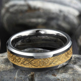 Load image into Gallery viewer, Ringsmaker 8mm Men Women Tungsten Carbide Ring Gold Dragon Inlay Polished Wedding Bands