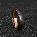 Load image into Gallery viewer, Ringsmaker 8mm Hammered Tungsten Carbide Rings Rose Gold Couple Wedding Bands