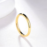 Load image into Gallery viewer, Ringsmaker 2mm Gold Color Titanium Ring Dome High Polished Man Women Wedding Bands