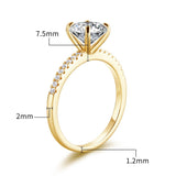 Load image into Gallery viewer, Ringsmaker 14K Gold Plated 925 Sterling Silver Women 1.25 CT Round Solitaire Cubic Zirconia Engagement Ring