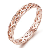 Load image into Gallery viewer, Ringsmaker 925 Sterling Silver Ring Women Rose Gold Celtic Knot Wedding Bands